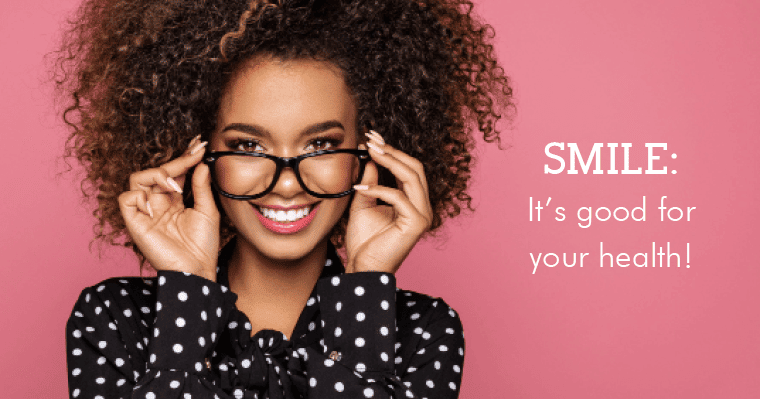 Confident woman with straight teeth and good health